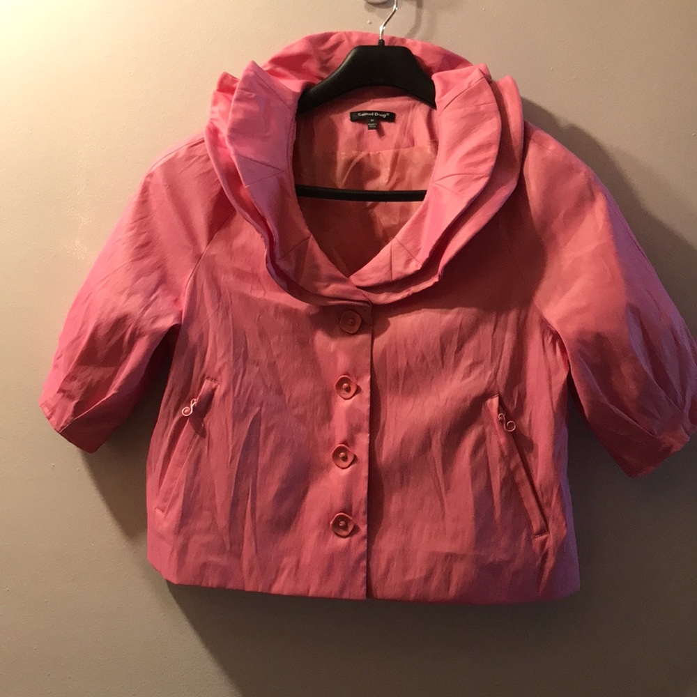 Samuel Dong Floral neck design Spring Coat Size M